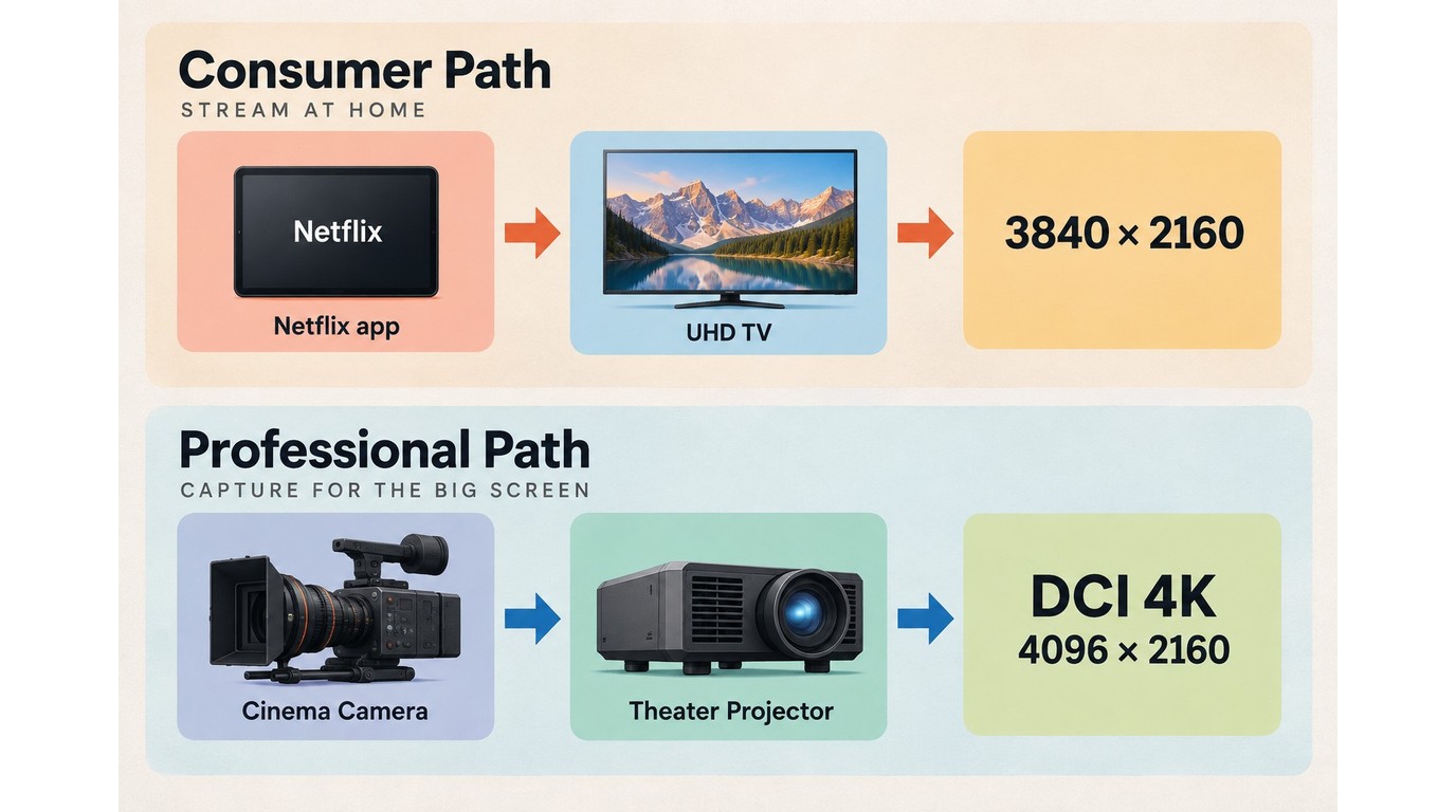 UHD path for Netflix and gaming versus DCI 4K production