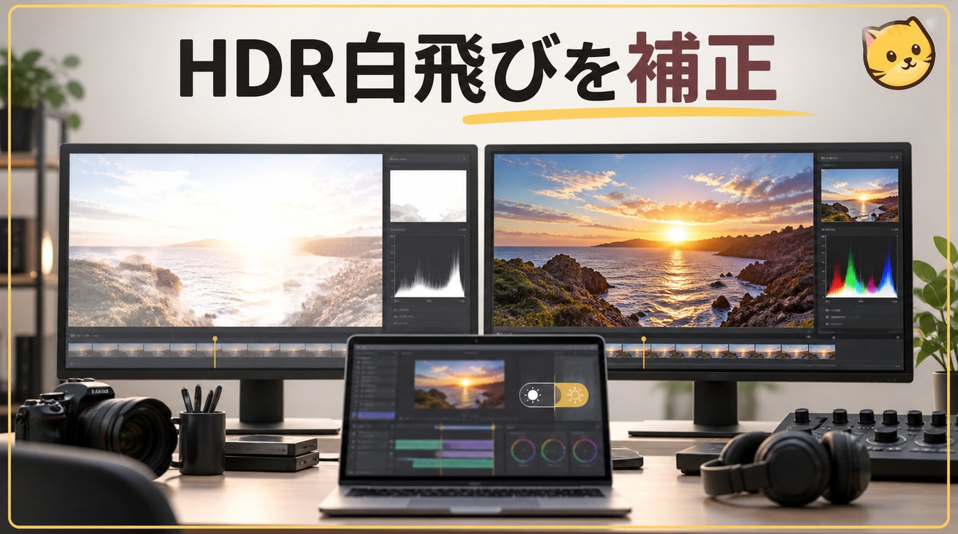 HDR動画が白飛びする原因と直し方|HDR・SDRの見分け方と書き出し設定