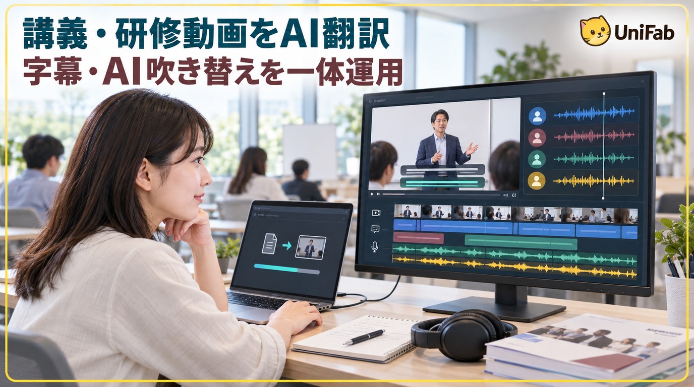 講義・研修動画をAI翻訳する実務手順|字幕・AI吹き替えの選び方【2026年版】