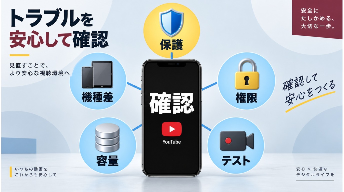 YouTube録画が黒画面になる時の確認順と安全な対処