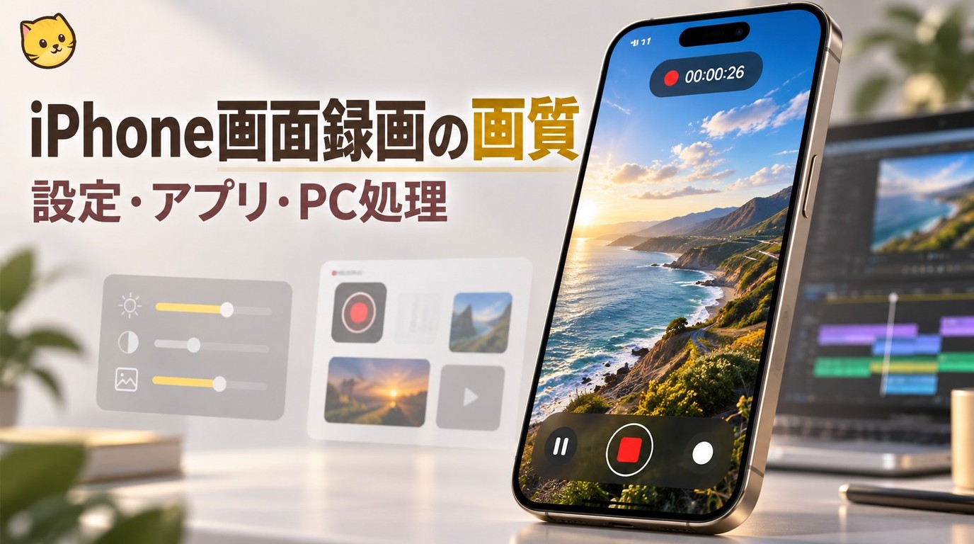iPhone画面録画の画質はどう決まる?iOS 26の仕様・設定・アプリ・補正【2026年版】