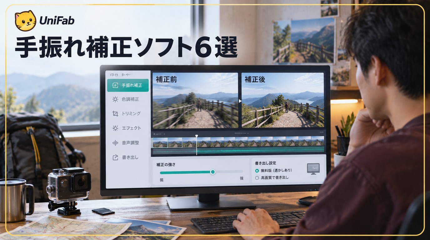 手振れ補正ソフト6選|撮影済み動画を後から直す方法と無料条件