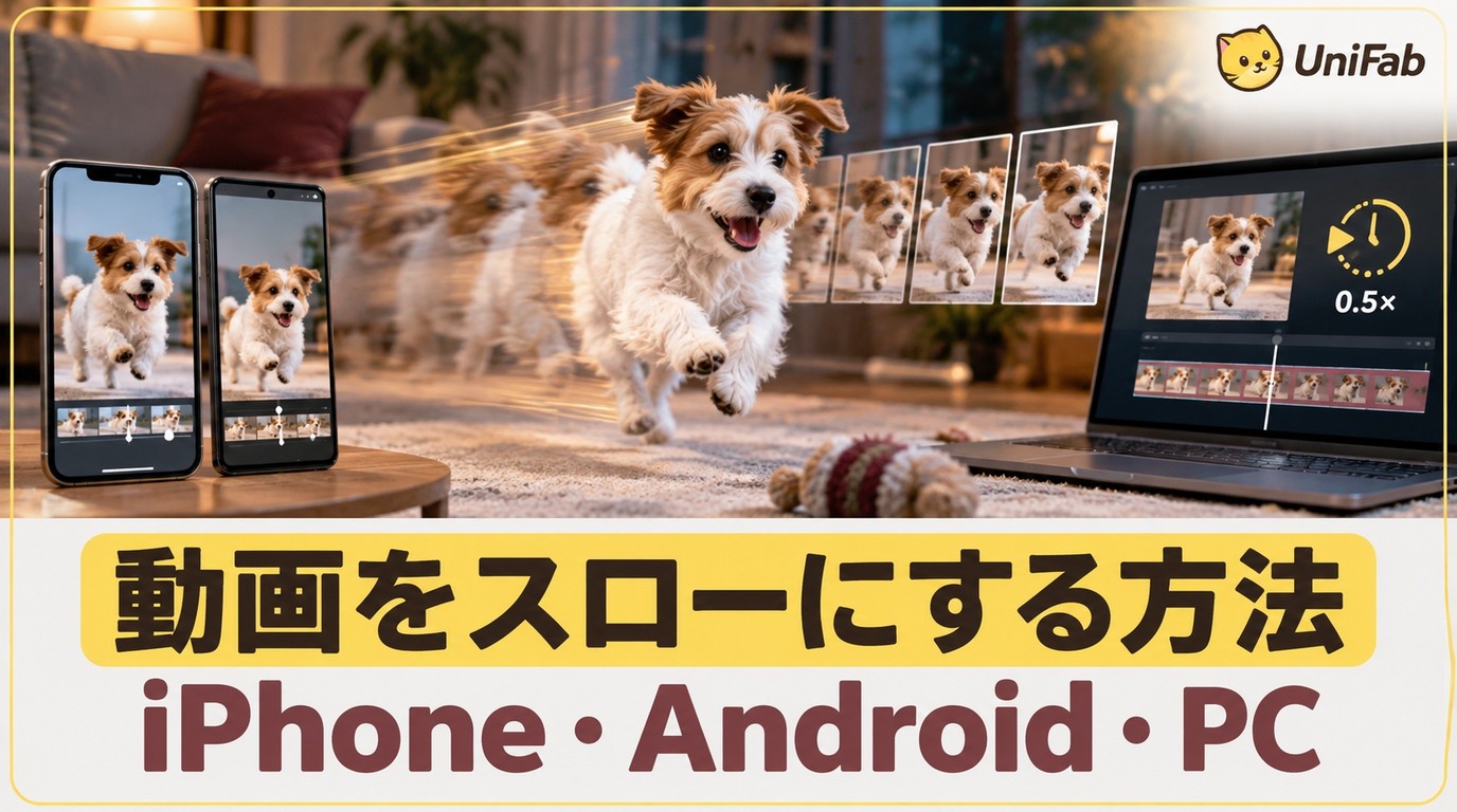 動画をスローにする方法|iPhone・Android・PCの使い分けとカクつき対策