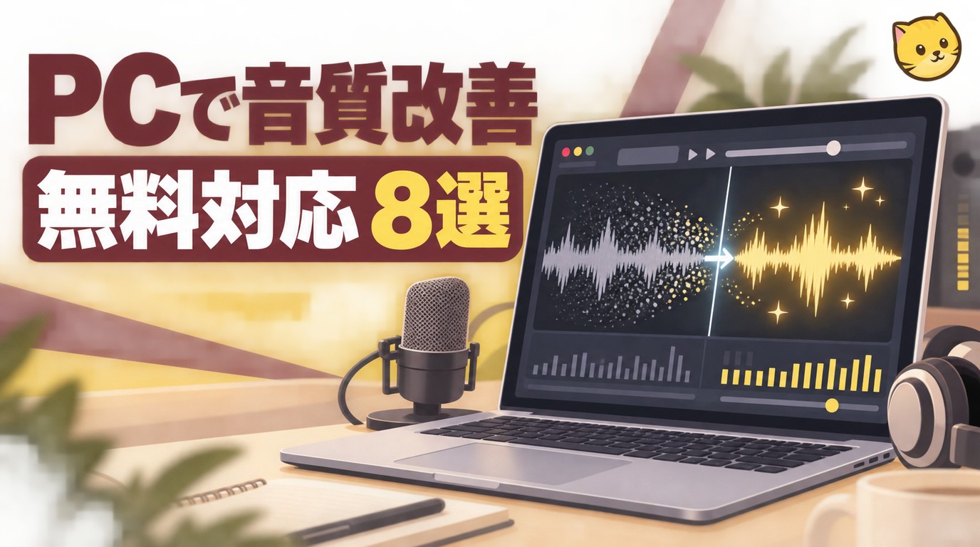 【2026年】音質を良くするサイト・ソフト8選｜無料AIで音声を高音質化