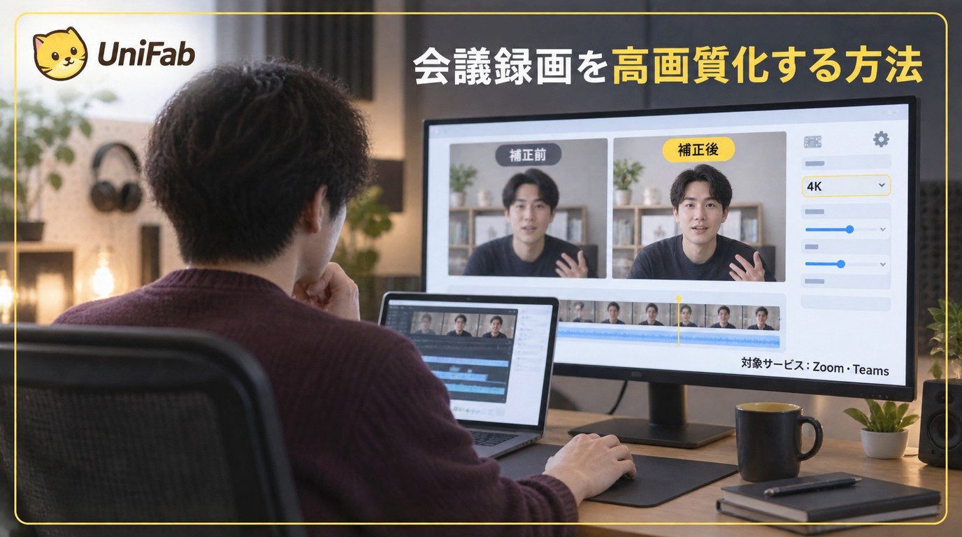 Zoom・Teams録画を高画質化|設定とAI補正で動画の画質を改善