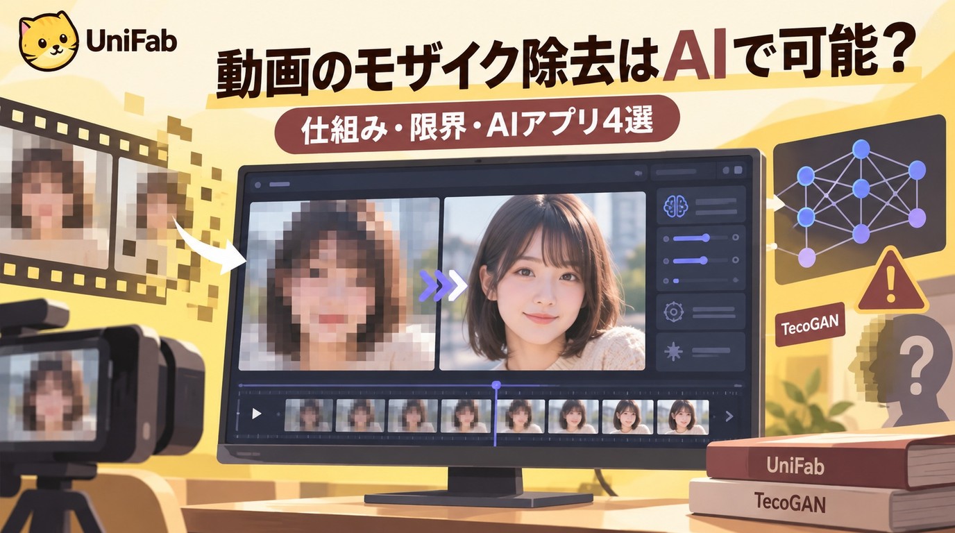 2026年版｜動画モザイク除去の仕組み・限界とAIアプリ4選、TecoGANの現状