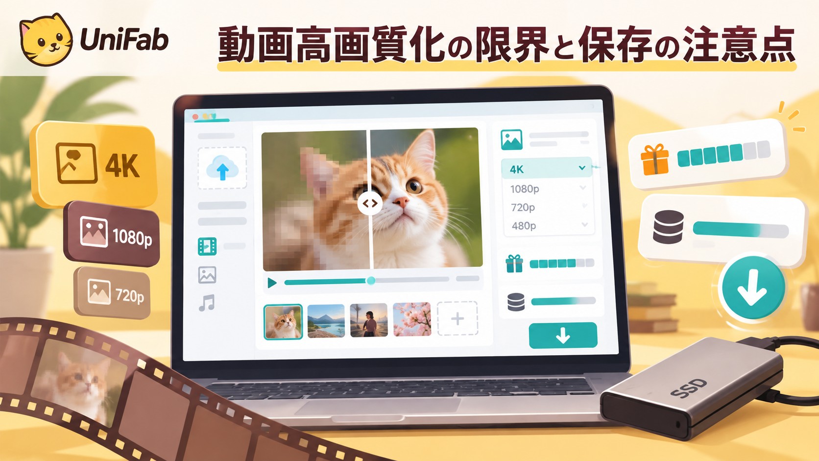 動画高画質化はオンラインでどこまで可能？無料範囲と保存の注意点