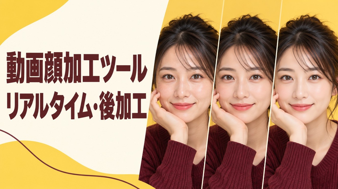 無料の顔加工サイト・動画顔加工アプリ6選:リアルタイムと後から加工を比較