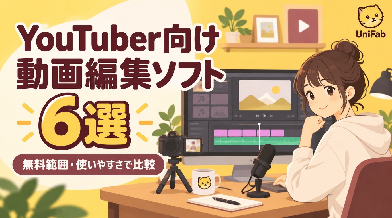 2026年のYouTuber動画編集ソフト6選を無料範囲と使いやすさで比較