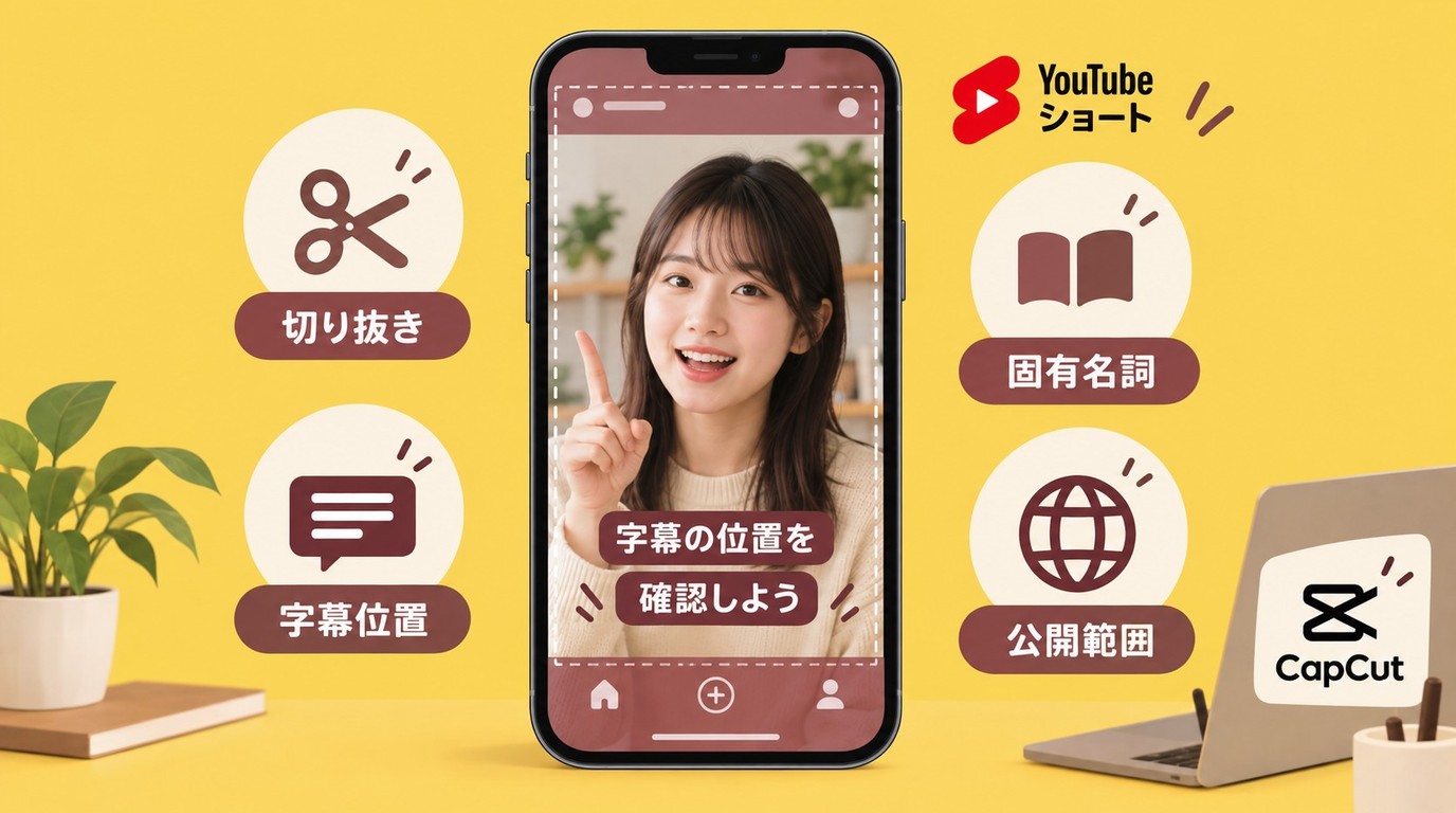 YouTube Shortsの縦画面で被写体と日本語字幕を配置する要点