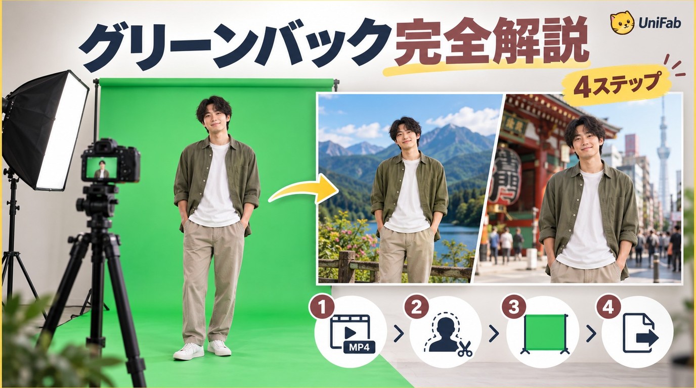 グリーンバックとは？動画をグリーンバックにする方法を4ステップで解説