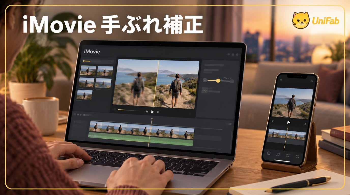iMovieの手ぶれ補正：Macの操作とiPhone版の違い
