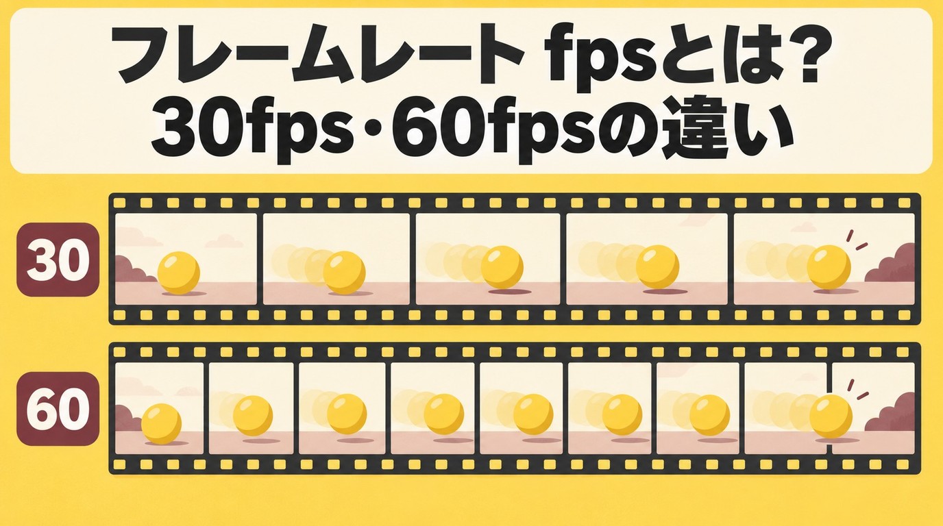 fpsとは？フレームレートの意味と30fps・60fpsの違いを解説