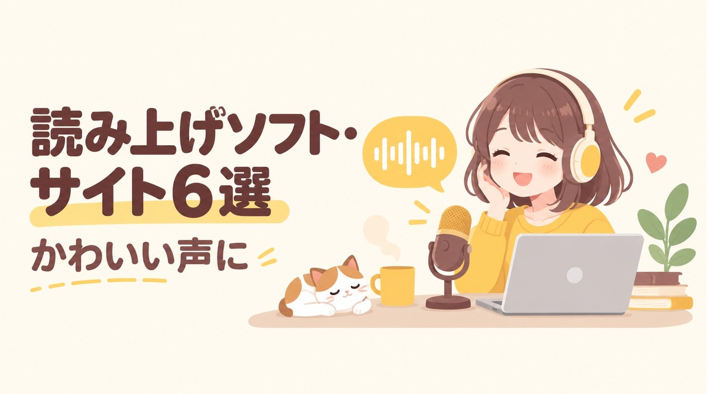 かわいい声の読み上げソフト・サイト6選：無料で使える範囲と選び方