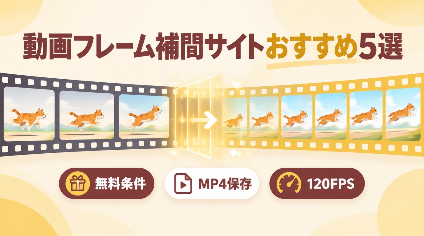 動画フレーム補間サイトの仕組みと選び方:無料条件とMP4保存の注意点