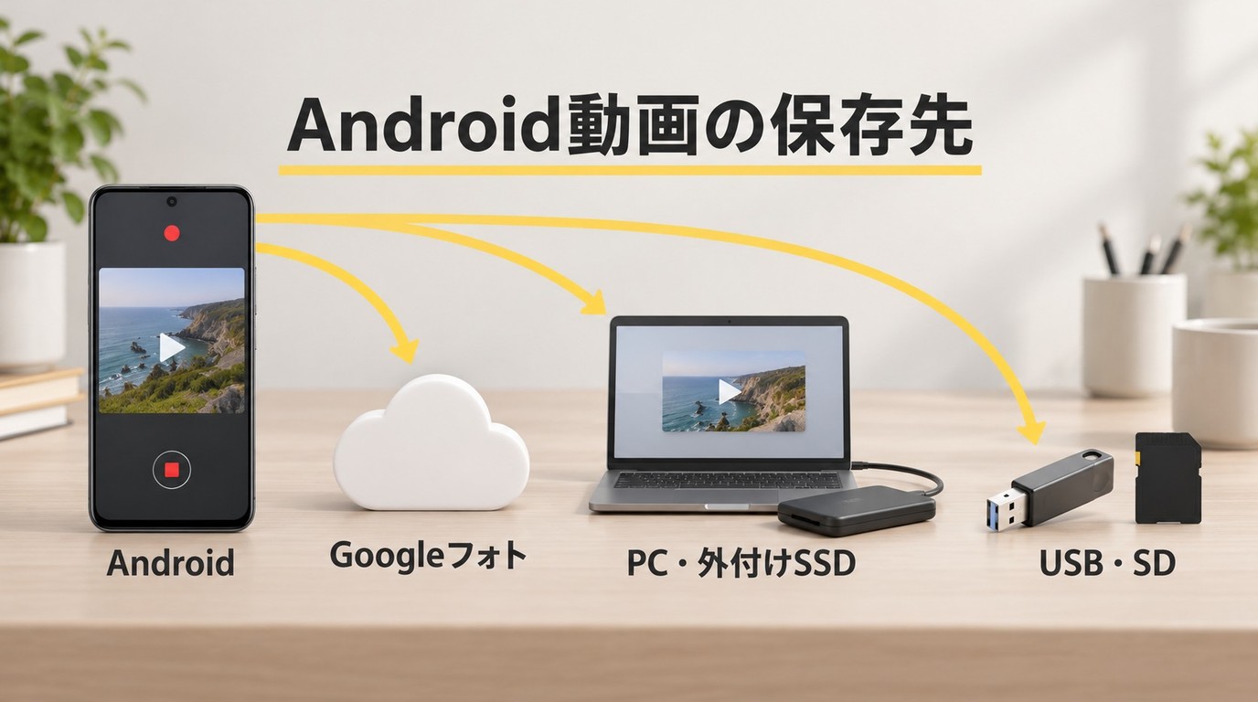 携帯の動画保存先はどこ？Androidの画面録画と3つの保存方法