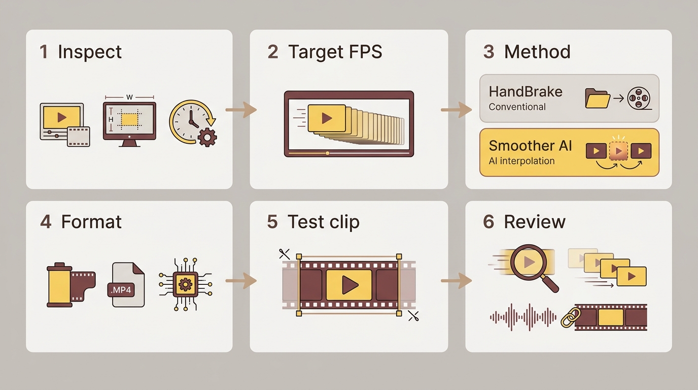 Six steps from source inspection to final FPS export review