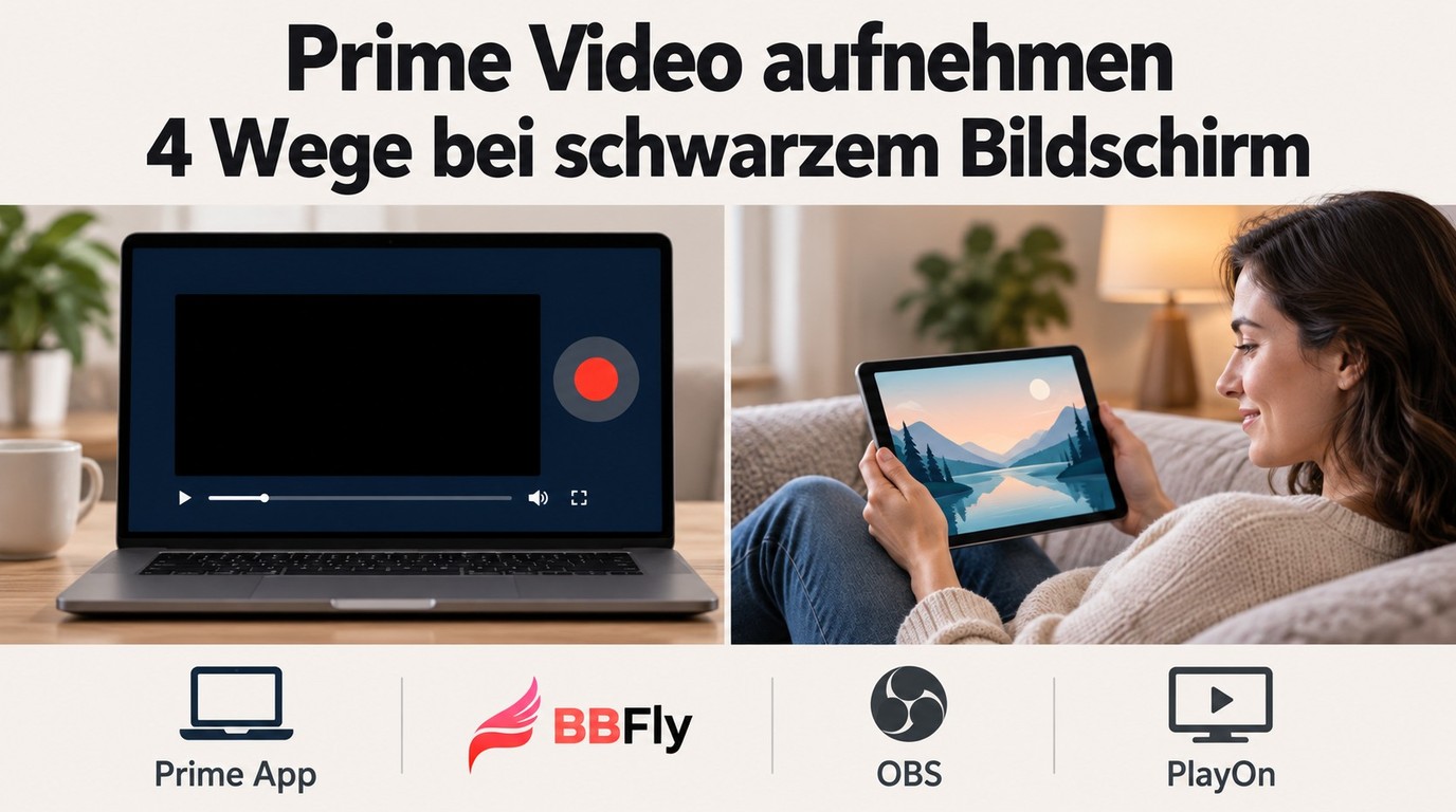 Amazon Prime Video aufnehmen: Schwarzer Bildschirm und 4 Wege